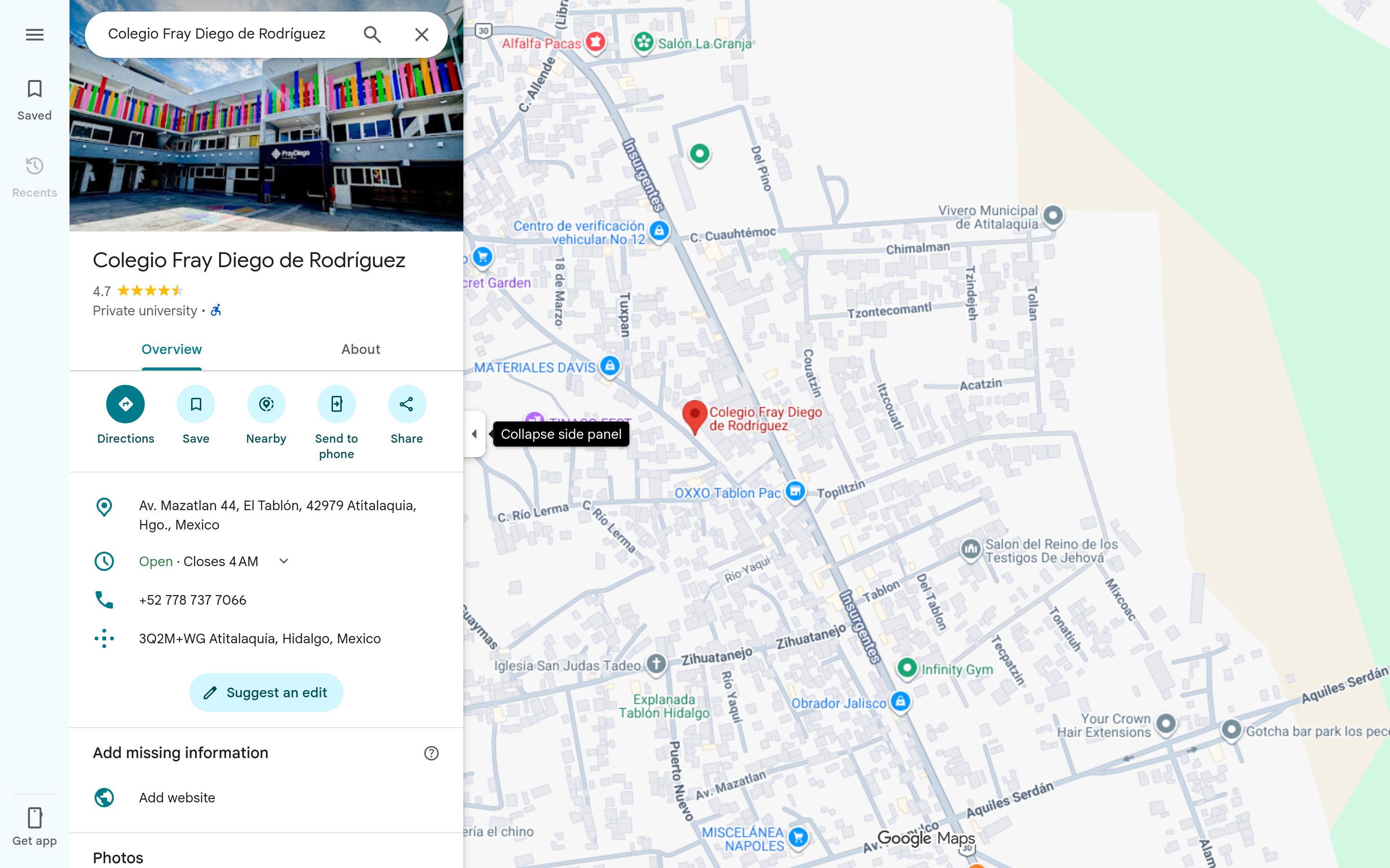 Capturado automáticamente de https://www.google.com/maps/search/?api=1&query=Fray%20Diego%20de%20Rodr%C3%ADguez%20Pachuca
