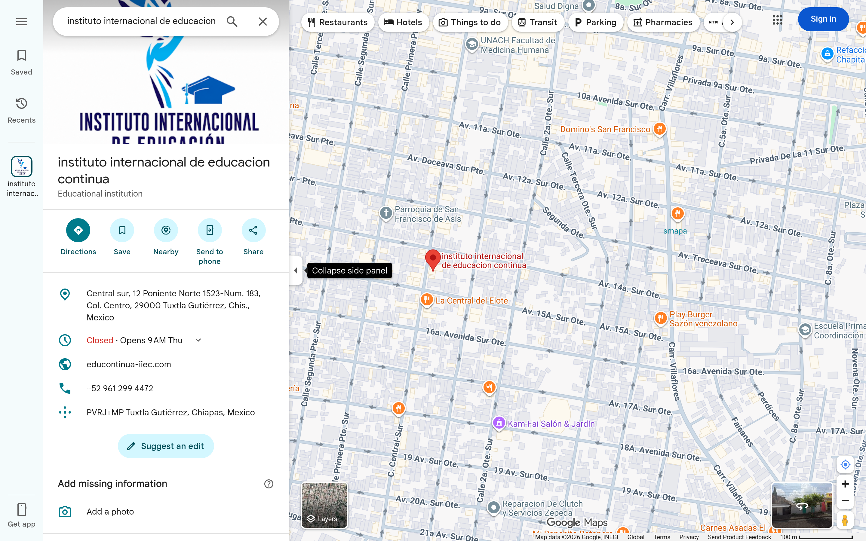 Capturado automáticamente de https://maps.google.com/?cid=14303120102246763921&g_mp=Cidnb29nbGUubWFwcy5wbGFjZXMudjEuUGxhY2VzLlNlYXJjaFRleHQQAhgEIAA