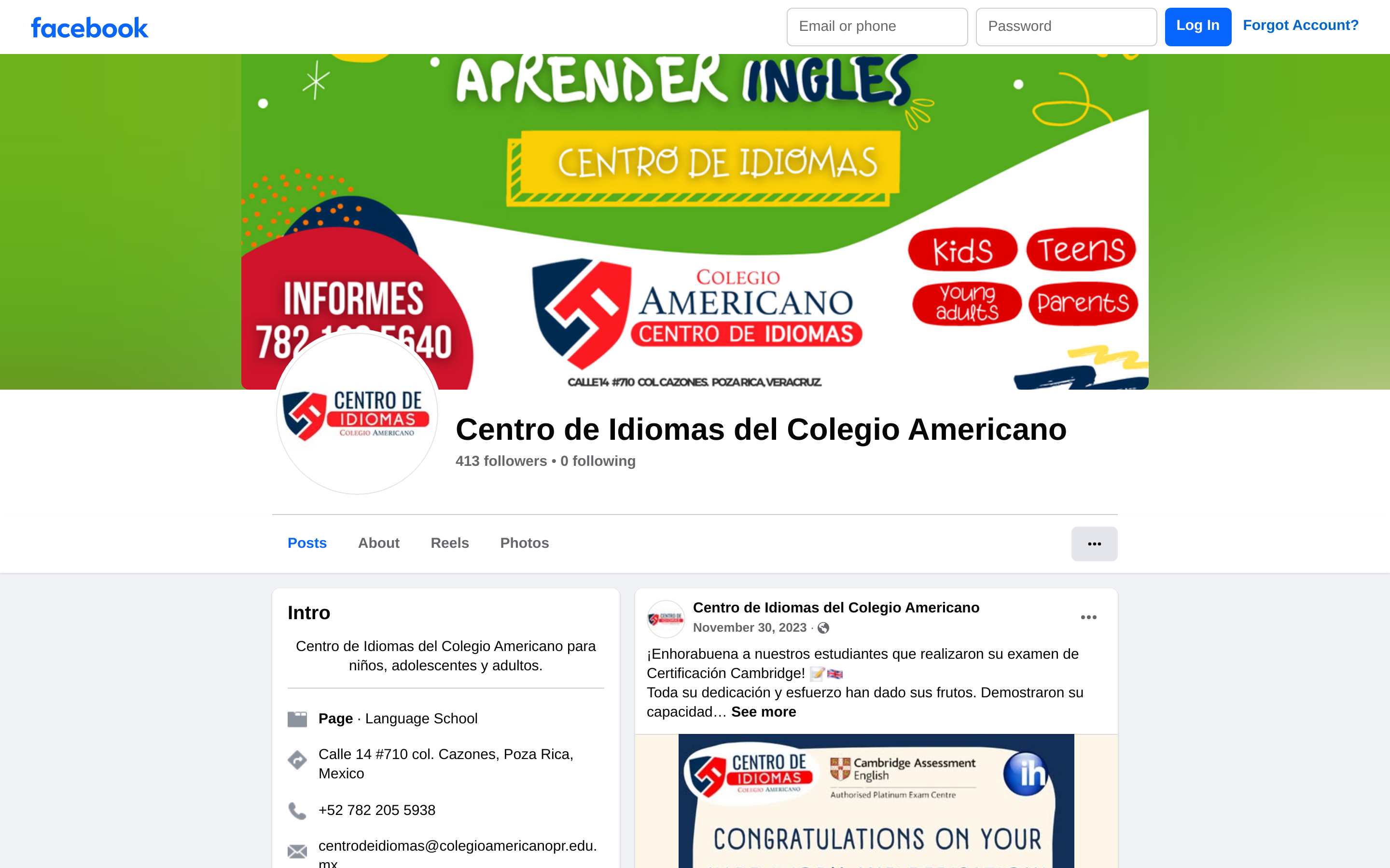 Capturado automáticamente de https://www.facebook.com/p/Centro-de-Idiomas-del-Colegio-Americano-100066857739398/