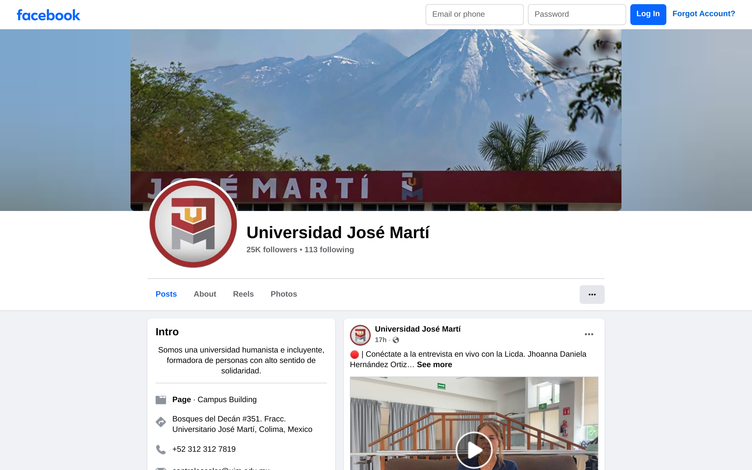 Capturado automáticamente de https://www.facebook.com/UJMOficial — muro de acceso: así se ve el perfil desde fuera, sin sesión iniciada