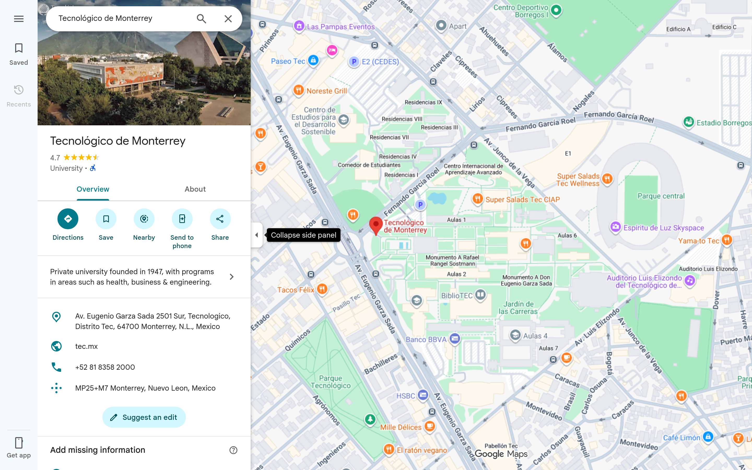 Capturado automáticamente de https://www.google.com/maps/search/?api=1&query=Tec%20Monterrey