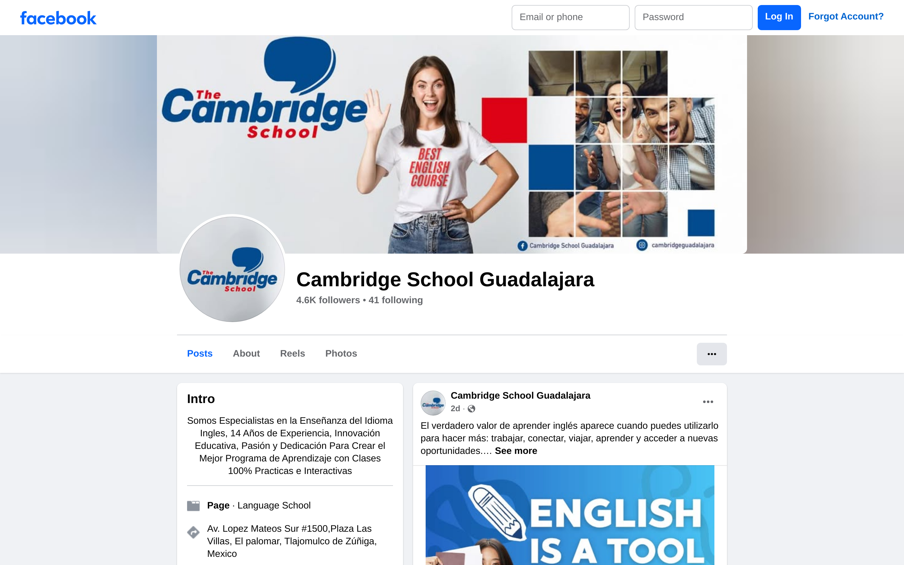 Capturado automáticamente de https://www.facebook.com/esl4adults — muro de acceso: así se ve el perfil desde fuera, sin sesión iniciada