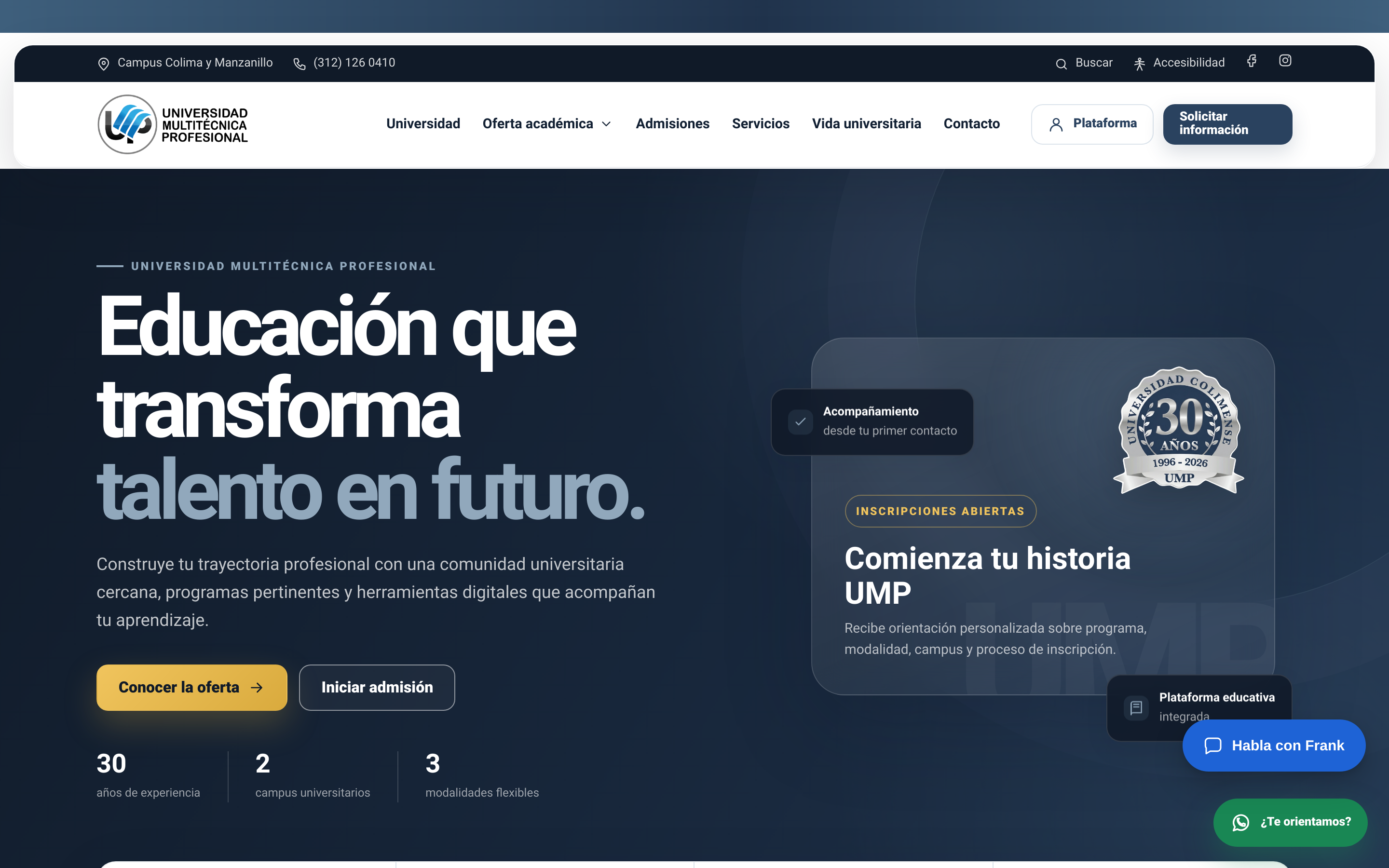 Capturado automáticamente de https://www.ump.edu.mx
