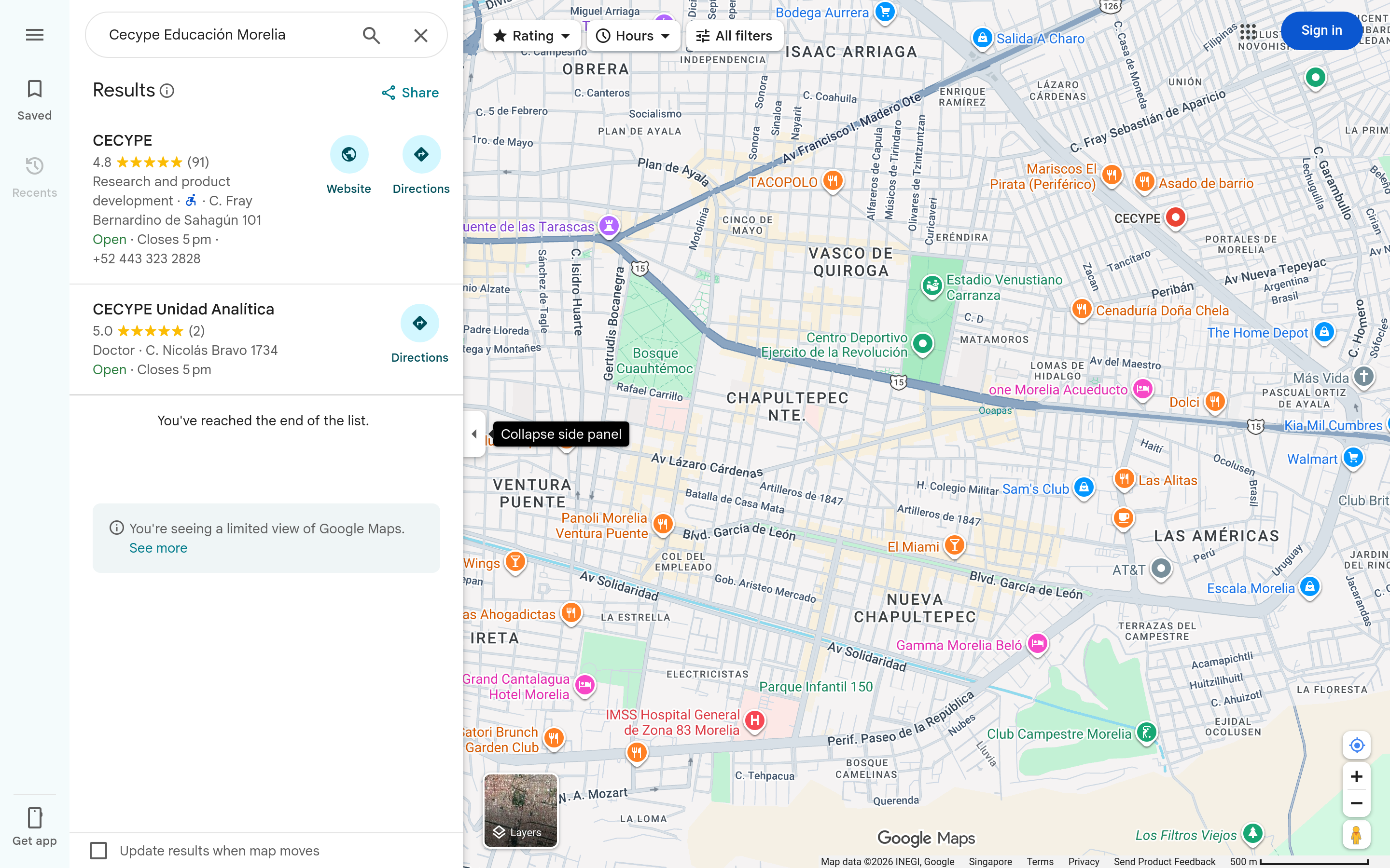 Capturado automáticamente de https://www.google.com/maps/search/?api=1&query=Cecype%20Educaci%C3%B3n%20Morelia