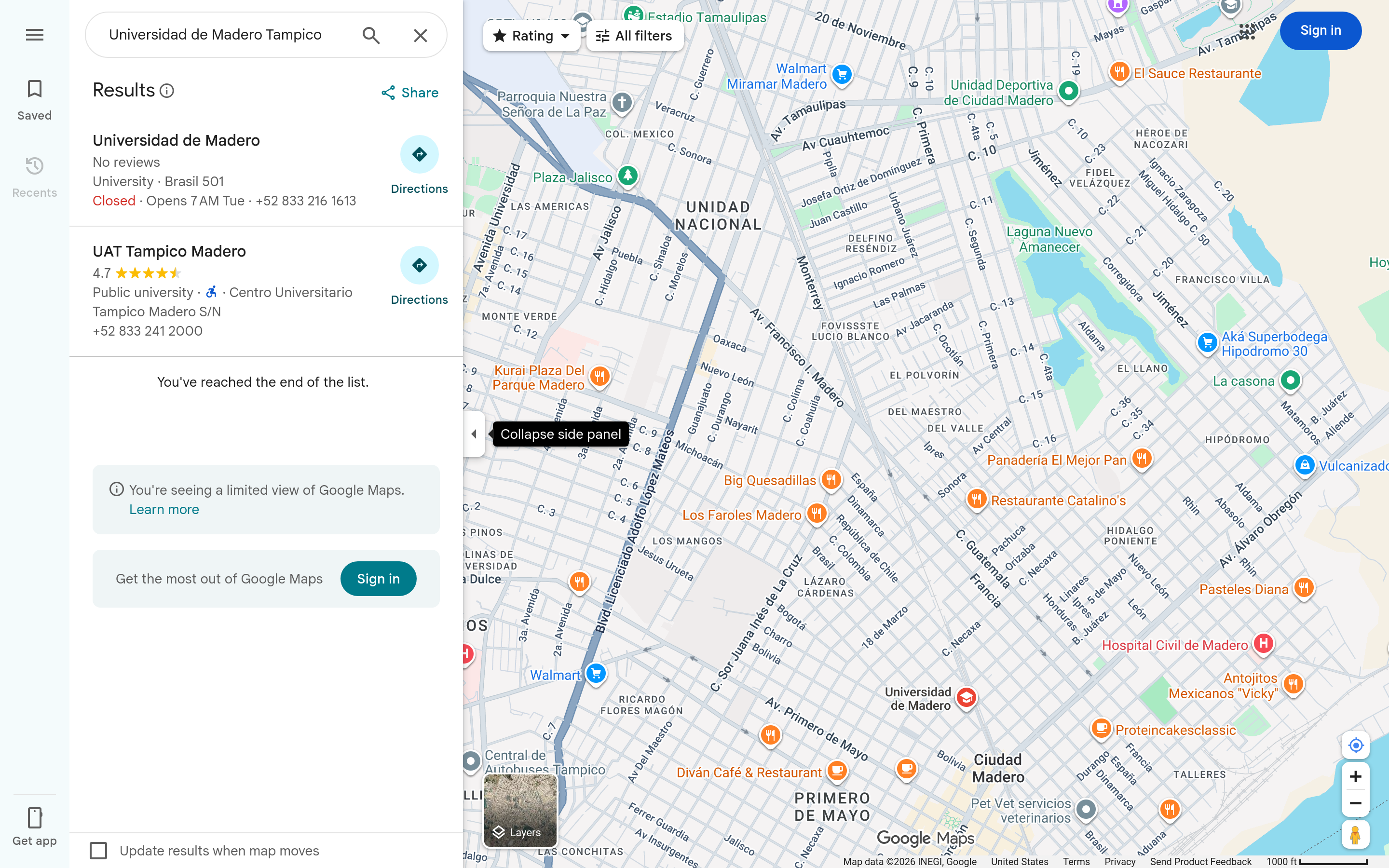Capturado automáticamente de https://www.google.com/maps/search/?api=1&query=Universidad%20de%20Madero%20Tampico