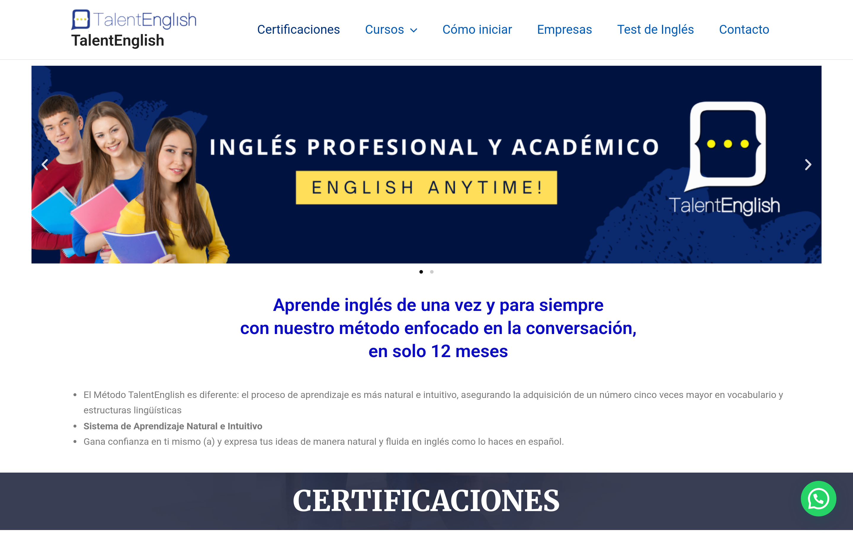 Capturado automáticamente de https://www.talent-english.com